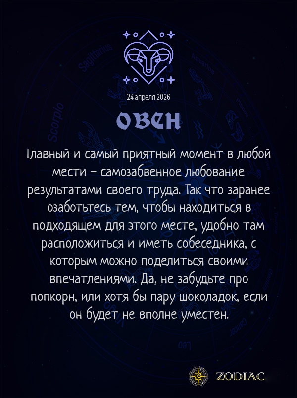 Овен - Анти-гороскоп картинкой на 24 апреля 2026